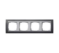 Gira Gira Cadre de recouvrement 4f. anthracite avec alu.ZL, Event 021481 Quantité:1