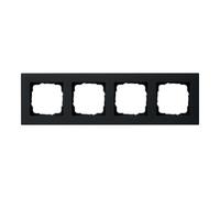 Gira Gira Cadre de recouvrement 4f. noir plat 0214095 Quantité:1