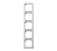 Gira Gira Cadre de recouvrement 5-fach blanc pur mat soyeux avec champ de marquage Quantité:1