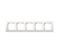 Gira Gira Cadre de recouvrement 5 fois pur blanc Event 0215803 Quantité:1