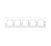 Gira Gira Cadre de recouvrement 5 fois verre blanc 021512 Quantité:1