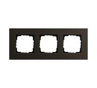 Gira Gira Cadre de recouvrement triple aluminium brun 0213127 Quantité:1