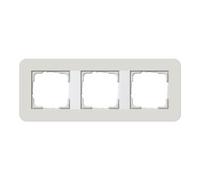 Gira Gira Cadre de recouvrement triple Gris clair/Blanc pur 0213411 Quantité:1