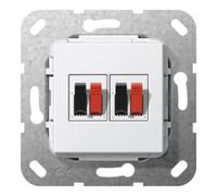 GIRA Connecteur haut-parleur 569303 2 voies Blanc pur