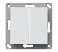Gira Gira Émetteur mural radio sans pile 2 boutons blanc pur 242203 Quantité:1