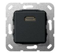 Gira Gira HDMI adaptateur de genre noir mat 566910 Quantité:1