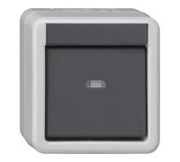 Gira 1V 1PT IP44 KNX Bouton de commande monopoint gris - 515130