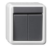 Gira Gira KNX Interrupteur BA 2 boutons gris AP 1 point 516130 Quantité:1