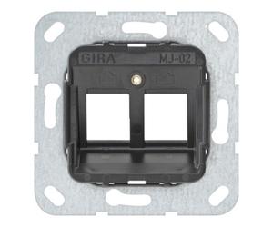 Gira Gira Modular Jack 2 double encastré anneau porteur 560200 Quantité:1