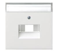 Gira Gira Plaque centrale UAE/IAE/ISDN rws/gl avec champ d’écriture 0284112 Quantité:1