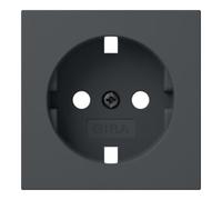Gira Gira Plaque de prise de courant à contact de terre Anthracite 492028 Quantité:1