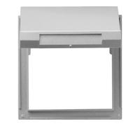 Gira Gira Plaque intermédiaire alu avec volet rabattable, TX44 065465 Quantité:1
