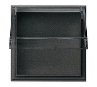 Gira Gira Plaque intermédiaire anthracite avec porte transparente rabattable TX44 040967 Quantité:1