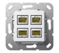 Gira 4-Port Cat 6A RJ45 Prise Modulaire Unité De Base 10GB - 569903