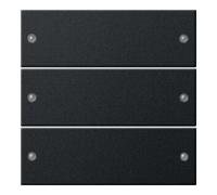 Gira Gira Set de bascules triple noir mat 2183005 Quantité:1