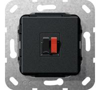 Gira Insert De Connexion De Haut-Parleur 1-Gang Noir - 569210