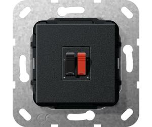 Gira Insert De Connexion De Haut-Parleur 1-Gang Noir - 569210