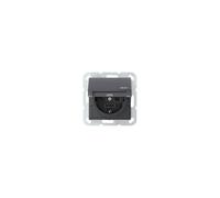 GIRA Insert Prise de courant avec contact de protection Système 55, Standard 55, E2, Event, Event transparent, Event opaque, Esprit, ClassiX anthracite (045428)
