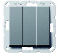 Gira interrupteur à bascule, Bouton + interrupteur, Gris