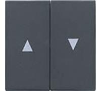 Gira Jalousie Bascule Flèche 029428 anthracite Système 55, Bouton + interrupteur, Gris