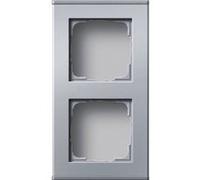 Gira Profil 55 136226 Plaque Prise Murale 2 Voies En Aluminium