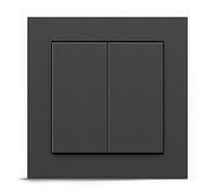 GIRA + Senic Friends of Hue Smart Switch | Compatible Philips Hue (pas de piles, pas de charge) | Interrupteur et variateur d'intensité Homekit sans fil | Fabriqué en Allemagne | Gira anthracite