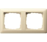 Gira Syste 55 blanc crème brillant cadre de finition double