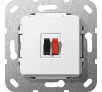 Gira Système 55 Prise De Connexion Pour Haut-Parleur Unique Blanche - 569203