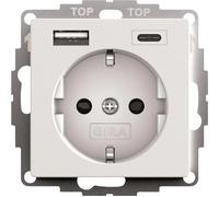 Gira Système 55 Prise Murale Usb Double Avec Protection Enfant - 245927