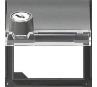 Gira TX 44 Cadre d'adaptation avec serrure et plaque de recouvrement Anthracite - 069767