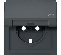 Gira TX44 Anthra HC Plaque de recouvrement Schuko avec cadre de texte - 492267