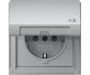 Gira TX44 IP44 Prise En Aluminium Avec Capot À Charnière - 445465