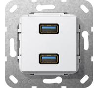 Gira Usb 3.0 Câble De Détournement À Deux Ports Unité De Base Blanche - 568503