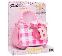 Girabrilla Glamour Vichy Vibes Sac à Main à Paillettes Réversibles, Poignée avec Perles, Bandoulière et Charms GB