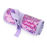 Girabrilla Nice Group Puffer Trousse d'école pour Fille, en Paillettes Réversibles, Lilas - 19013