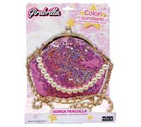 Girabrilla Sac à main en forme de sac à main avec paillettes et bandoulière