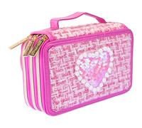 Girabrilla Trousse Tweed 3 Compartiments Magenta, Couleur, 19087