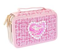 Girabrilla Trousse Tweed 3 Compartiments Rose, Couleur, 19086