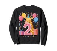 Girafe 2ème anniversaire garçon fille 2 ans deuxième deux girafe Sweatshirt