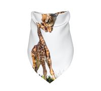 Girafe 3D Afrique du Sud,Bavoir écharpe Triangulaire à Capuche réglable pour Animaux de Compagnie, Capuche Lavable adaptée aux Chiens et Chats de Petite, Moyenne et Grande Taille