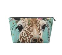 Girafe à Fleurs, Trousse de Toilette Trousse de Maquillage Sac à cosmétiques Trousse de Toilette de Voyage Portable