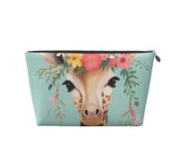 Girafe à imprimé Floral, Trousse de Toilette Trousse de Maquillage Sac à cosmétiques Trousse de Toilette de Voyage Portable