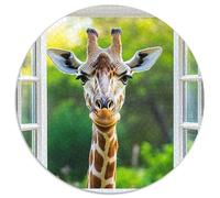 Girafe à la fenêtre | pour Adultes |Jardin verdoyant| 1000pcs (67.5x67.5cm) Puzzles Jeux Éducatifs Puzzles De Décoration Intérieure
