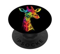 Girafe Afrique Amour Safari Sauvage Douce Girafes PopSockets PopGrip Adhésif
