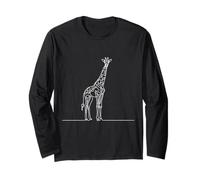 Girafe Art Linéaire Faune Sauvage Dessin Animal Manche Longue