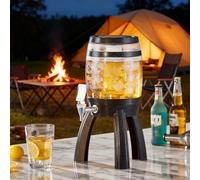 Girafe Biere Fontaine à Boissons Transparente pour Mimosas, Idéale pour les Fêtes, Distributeur de Liquide Amovible, Distributeur de Limonade Portable(Black)