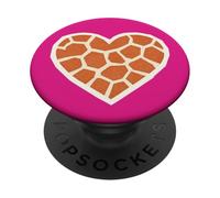 Girafe Coeur Et Valentines Zoo Safari PopSockets PopGrip Adhésif