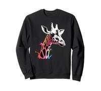 Girafe colorée Afrique Zoo Animaux sauvages Gardiens du zoo Girafes Sweatshirt