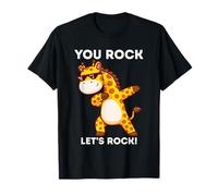 Girafe Cool avec Lunettes de Soleil Dabbing You Rock Lets Rock T-Shirt