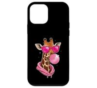 Girafe Cool avec Lunettes et Chewing-Gum Rose Coque pour iPhone 12 Mini